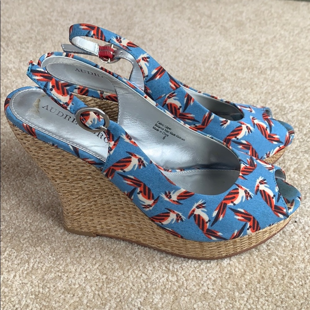 Audrey Brooke wedge sandals size 6